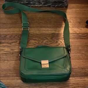 Green Leather Crossbody Bag